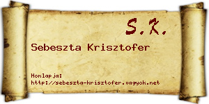 Sebeszta Krisztofer névjegykártya